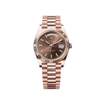 RLX Day-Date "President" 40mm Everose Gold Chocolate Index Dial - 228235