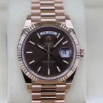 RLX Day-Date "President" 40mm Everose Gold Chocolate Index Dial - 228235 - Image 2