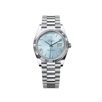 RLX Day-Date "President" 40mm Platinum Ice Blue Roman Dial - 228236