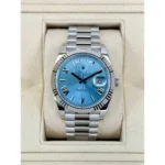 RLX Day-Date "President" 40mm Platinum Ice Blue Roman Dial - 228236 - Image 2