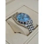 RLX Day-Date "President" 40mm Platinum Ice Blue Roman Dial - 228236 - Image 3