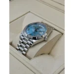 RLX Day-Date "President" 40mm Platinum Ice Blue Roman Dial - 228236 - Image 4