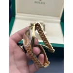 RLX Day-Date 40mm Champagne Dial and Diamond Bezel Yellow Gold President Bracelet 228348RBR-0003 - Image 6