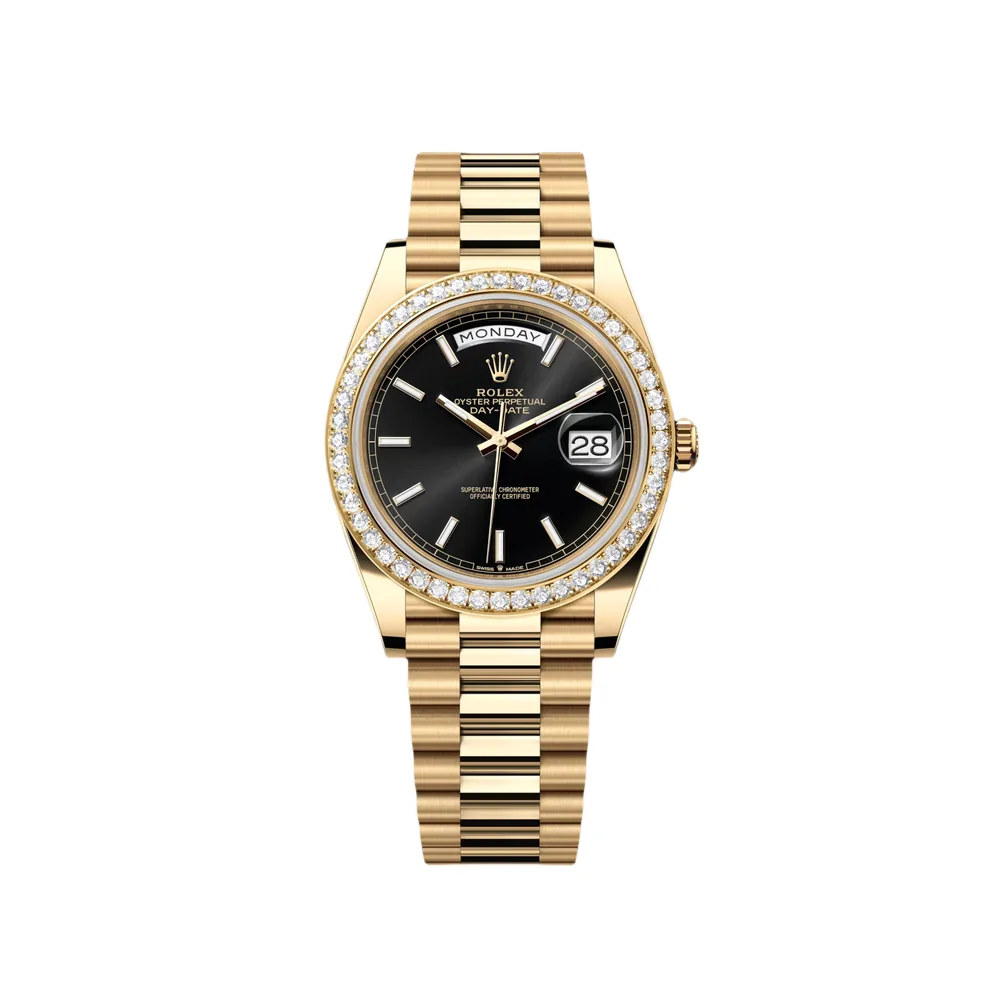 P0471-1 RLX Day-Date 40mm Bright Black Dial President Watch 228348RBR-0043 - Image 1