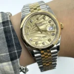 RLX Datejust 36mm 126203 Golden Fluted Dial Domed Bezel Oyster Bracelet - Image 12