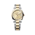 RLX Datejust 36mm 126203 Golden Fluted Dial Domed Bezel Oyster Bracelet - Image 2