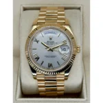 RLX Day-Date "President" 40mm Yellow Gold Silver Roman Dial - 228238 - Image 2
