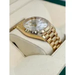 RLX Day-Date "President" 40mm Yellow Gold Silver Roman Dial - 228238 - Image 4