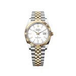 RLX Datejust 41mm 126333 White Index Oyster Steel and Yellow Gold Mens Watch