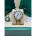 RLX Datejust 41mm 126333 White Index Oyster Steel and Yellow Gold Mens Watch - Image 3