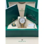 RLX Datejust 41mm 126333 White Index Oyster Steel and Yellow Gold Mens Watch - Image 9