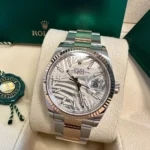 RLX Datejust 36mm 126231 Silver Palm Motif Dial Oyster Bracelet - Image 5