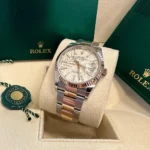 RLX Datejust 36mm 126231 Silver Palm Motif Dial Oyster Bracelet - Image 6