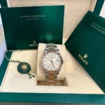 RLX Datejust 36mm 126231 Silver Palm Motif Dial Oyster Bracelet - Image 9