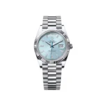 RLX Day-Date "President" 40mm Platinum Ice Blue Baguette Dial - 228236
