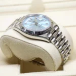 RLX Day-Date "President" 40mm Platinum Ice Blue Baguette Dial - 228236 - Image 4