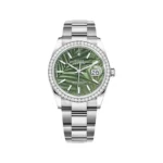 RLX Datejust 36mm 126284 Olive Green Dial Jubilee Bracelet - Image 2