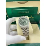 RLX Datejust 36mm 126284 Olive Green Dial Jubilee Bracelet - Image 9