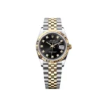 RLX Datejust 36mm 126233 Custom Black Dial Jubilee Bracelet Watch