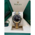 RLX Datejust 36mm 126233 Custom Black Dial Jubilee Bracelet Watch - Image 3