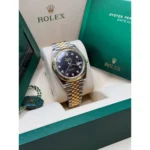 RLX Datejust 36mm 126233 Custom Black Dial Jubilee Bracelet Watch - Image 4