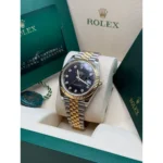 RLX Datejust 36mm 126233 Custom Black Dial Jubilee Bracelet Watch - Image 5