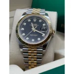 RLX Datejust 36mm 126233 Custom Black Dial Jubilee Bracelet Watch - Image 7
