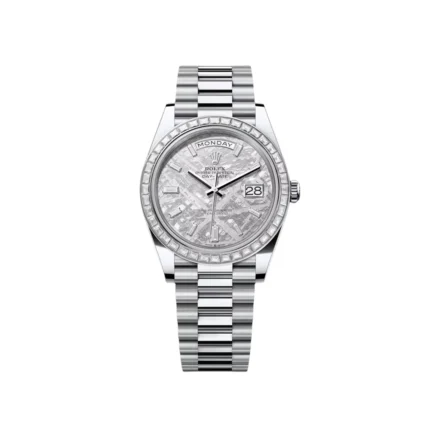RLX Day-Date 40mm 228396TBR-0027 Meteoriate Baguette Diamond Dial and Bezel Watch