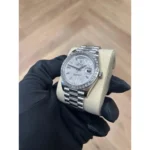 RLX Day-Date 40mm 228396TBR-0027 Meteoriate Baguette Diamond Dial and Bezel Watch - Image 5