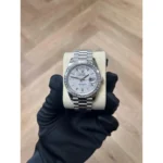 RLX Day-Date 40mm 228396TBR-0027 Meteoriate Baguette Diamond Dial and Bezel Watch - Image 6