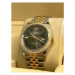RLX Datejust 36mm 126283 Wimbledon Slate Dial Jubilee Bracelet Watch - Image 10