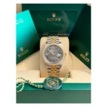 RLX Datejust 36mm 126283 Wimbledon Slate Dial Jubilee Bracelet Watch - Image 11
