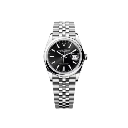 RLX Datejust 36mm 126200 Stainless Steel Black Dial Jubilee Watch