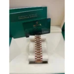RLX Day-Date 40mm Chocolate Baguette Diamond Dial Diamond Bezel Dial Watch 228345RBR - Image 7