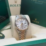 RLX Datejust 36mm 126231 Silver Fluted Motif Dial Oystersteel and Everose gold Bracelet - Image 3