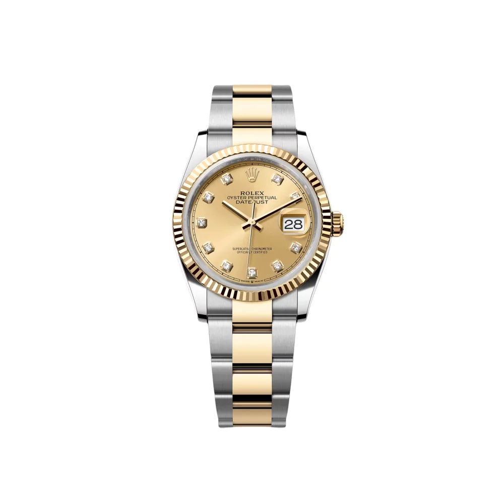 P0514-1 RLX Datejust 36mm 126233 Champagne Dial Jubilee Bracelet Watch - Image 1