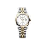 RLX Datejust 36mm 126203 White Dial Domed Bezel Jubilee Bracelet - Image 2