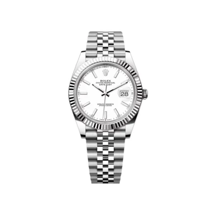 RLX Datejust 41mm White Index Oyster Stainless Steel Men’s Watch - 126334