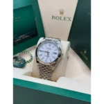 RLX Datejust 41mm White Index Oyster Stainless Steel Men’s Watch - 126334 - Image 4