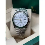 RLX Datejust 41mm White Index Oyster Stainless Steel Men’s Watch - 126334 - Image 8