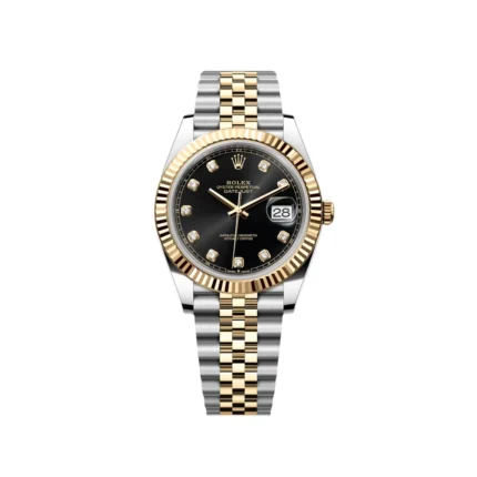 RLX Datejust 41mm 126333 Black Diamond Jubilee Steel and Yellow Gold Men’s Watch