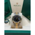 RLX Datejust 41mm 126333 Black Diamond Jubilee Steel and Yellow Gold Men’s Watch - Image 11