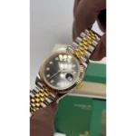 RLX Datejust 41mm 126333 Black Diamond Jubilee Steel and Yellow Gold Men’s Watch - Image 13