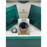 RLX Datejust 41mm 126333 Black Diamond Jubilee Steel and Yellow Gold Men’s Watch - Image 3