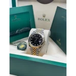 RLX Datejust 41mm 126333 Black Diamond Jubilee Steel and Yellow Gold Men’s Watch - Image 5