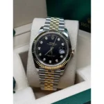 RLX Datejust 41mm 126333 Black Diamond Jubilee Steel and Yellow Gold Men’s Watch - Image 9