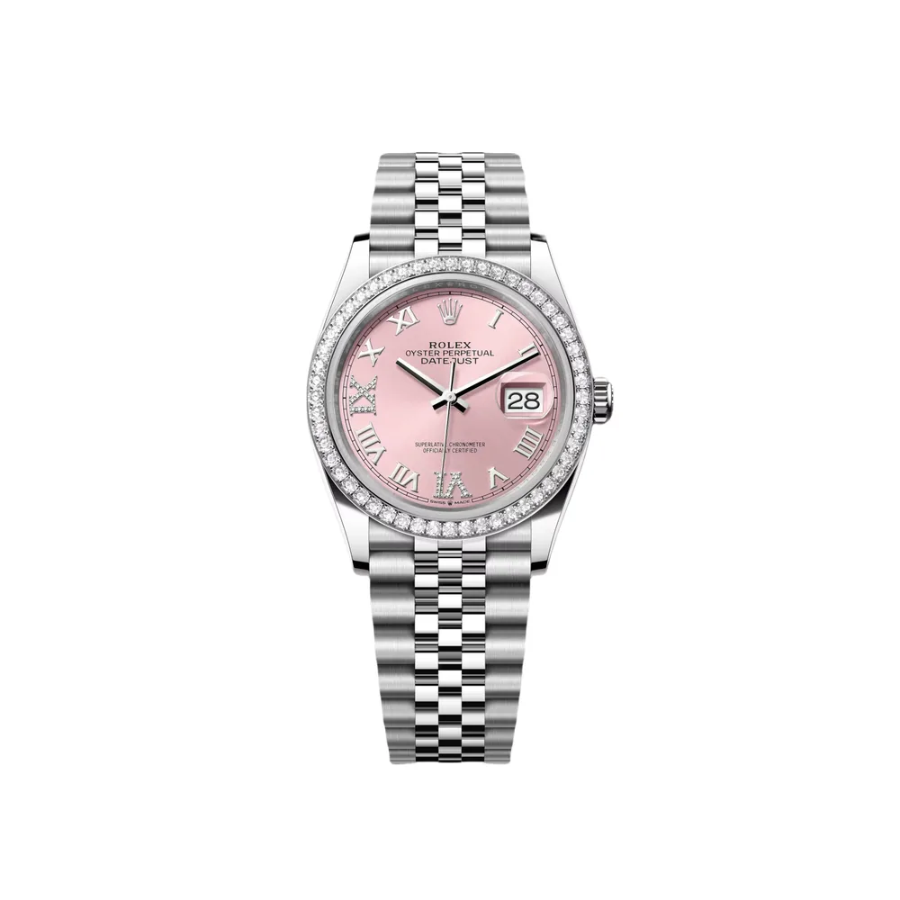 P0519-1 RLX Datejust 36mm 126284 Pink Dial Jubilee Bracelet - Image 1