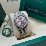 RLX Datejust 36mm 126284 Pink Dial Jubilee Bracelet - Image 4