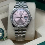 RLX Datejust 36mm 126284 Pink Dial Jubilee Bracelet - Image 9
