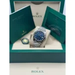 RLX Datejust 41mm Blue Fluted Motif Index Dial Jubilee Bracelet Watch - 126334 - Image 12
